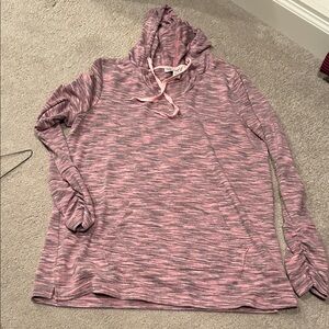 Vintage America Pink Space-Dye Hooded Pullover